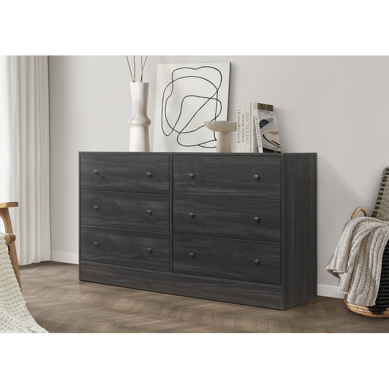 Commode double l 6,6 po Burkin, Gris