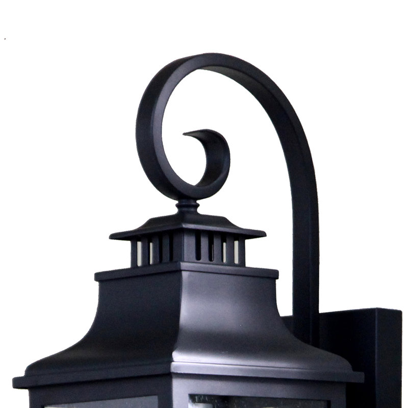 Plafonnier semi-encastré d’extérieur 1 ampoule de l 7 po Lidya Black