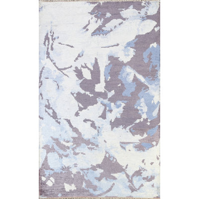 Tapis oriental contemporain abstrait 5 x 8