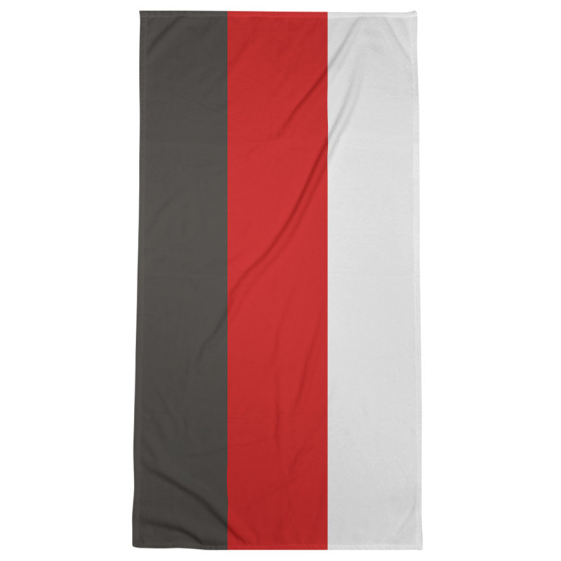 Beach Towel, Red/Black/Off White