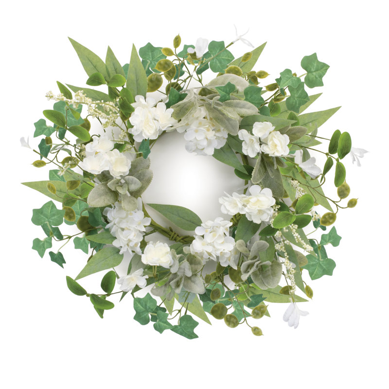 Mixed Floral and Foliage Candle Ring