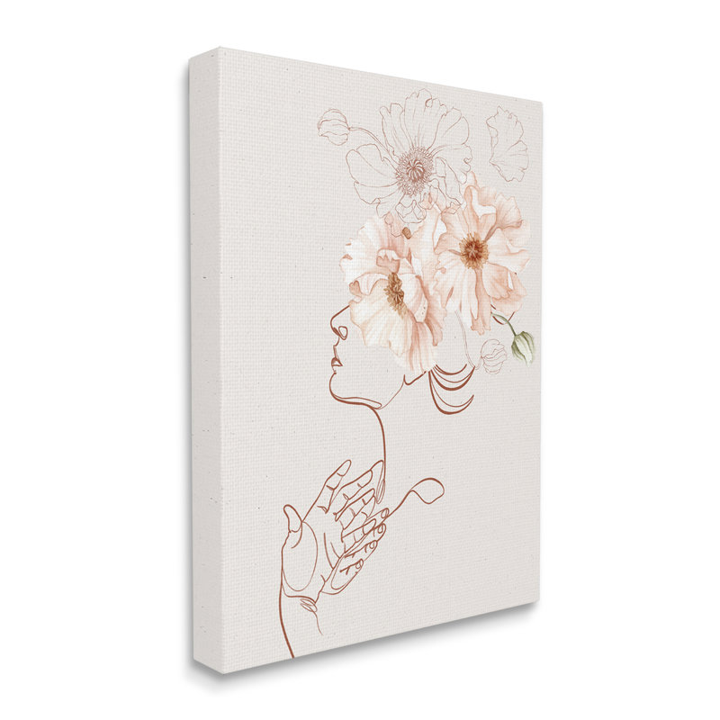 «Simple Simple Botanical Motif» par Ros Ruseva - impression, Plaque murale, L 16 po x H 16 po