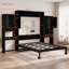 Lit escamotable avec bureau, coiffeuse et armoires-1447273064