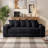 Boneless Compression Corduroy Convertible Sleeper Sofa Bed, 2-in-1 Loveseat Sofa with Cup Holders & Side Storage Pocket-135402378