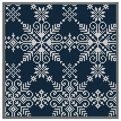 Canaseraga Knitted Of White Snowflakes - Single Picture Frame Print