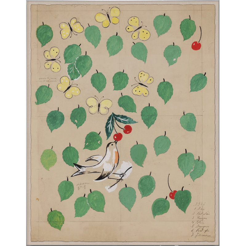 Cherries Print by Paule Marrot, Acrylic Box, 56" H x 44" W x 1.25" D