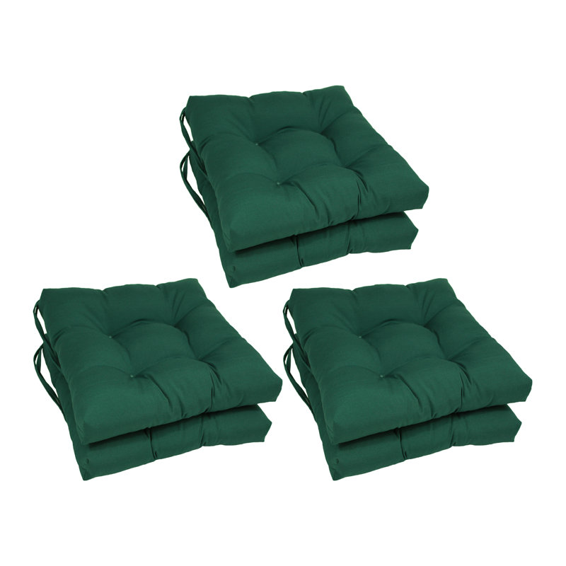 Outdoor 3.5'' Seat Cushion, Forest Green Microfiber