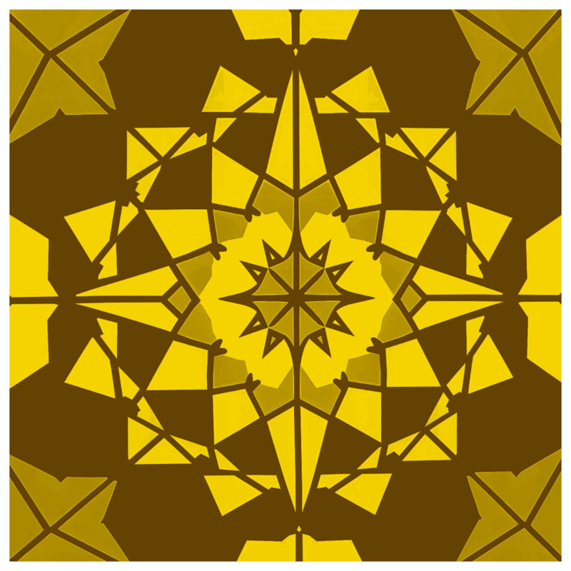 Couvertures jaunes à motif géométrique Mandala, L 50 po x H 60 po