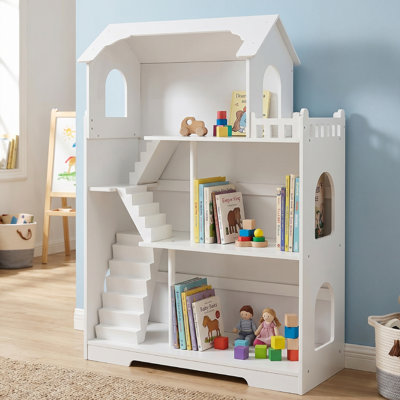 Modern Dollhouse, 3 Tier Kids Dollhouse For Children Above 3 Years Old Role Playing