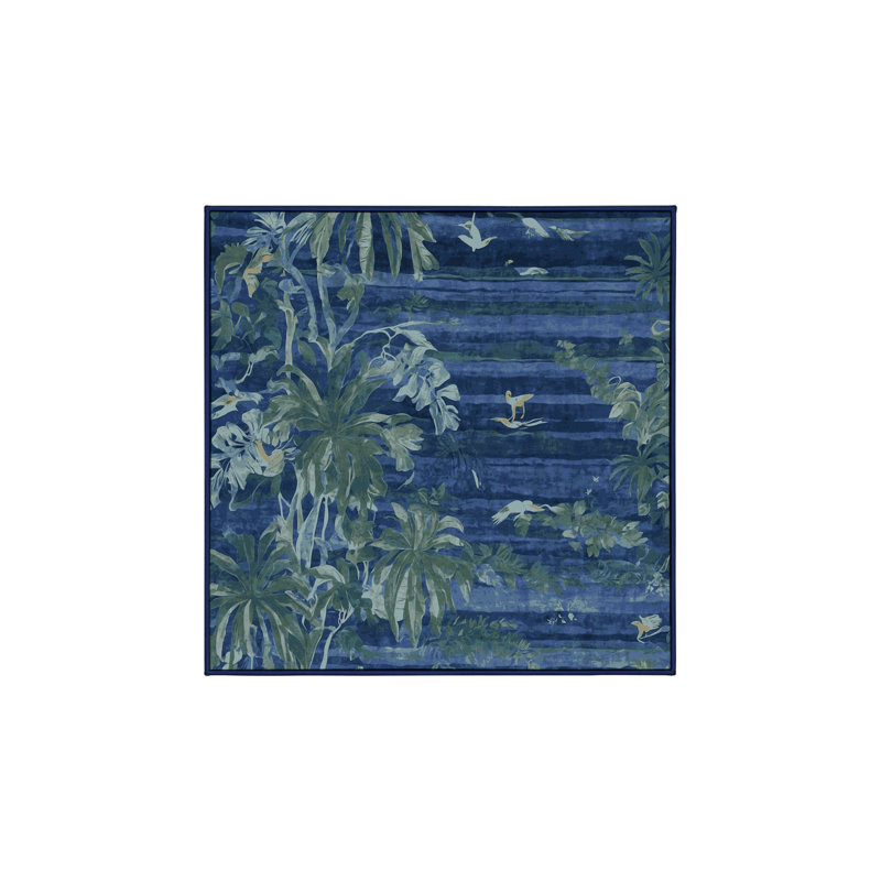 Tapis gris soyeux et moelleux, Carré 8 pi