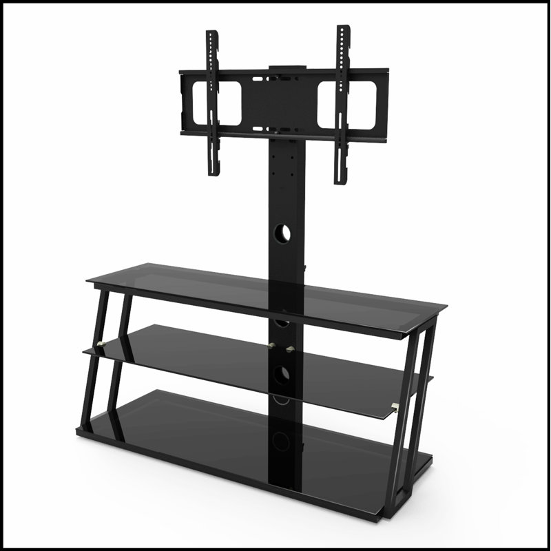 Multi-Function Angle And Height Adjustable Tempered Glass  TV Stand
