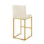 Tabouret à hauteur de comptoir de style moderne avec dossier plein et pieds robustes en fer, ensemble de 2 chaises de bar polyvalentes-134532530