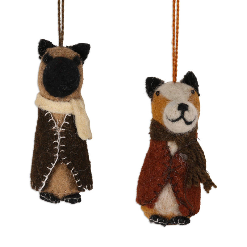 4.1'' Fabric Holiday Shaped Ornament