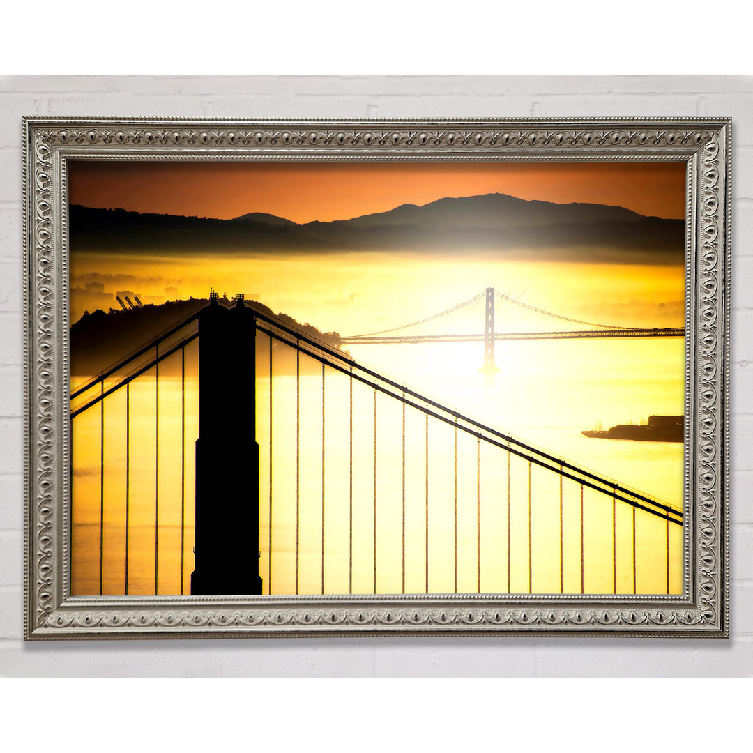 Gerahmtes Wandbild Sunrise Over San Francisco Bay