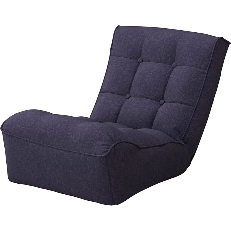 Canapé inclinable en lin sans accoudoirs de 41 po Ralphio, Lin bleu