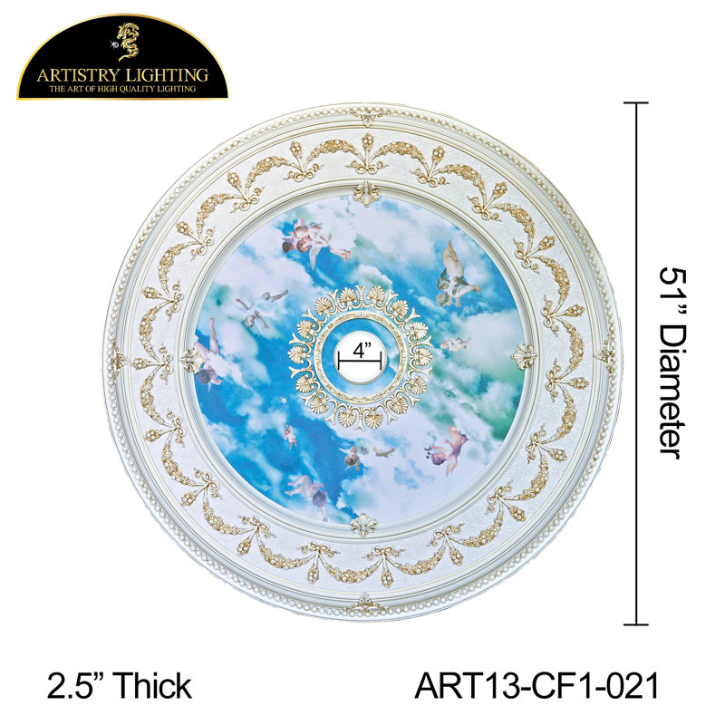 Motif ange rond 51 po