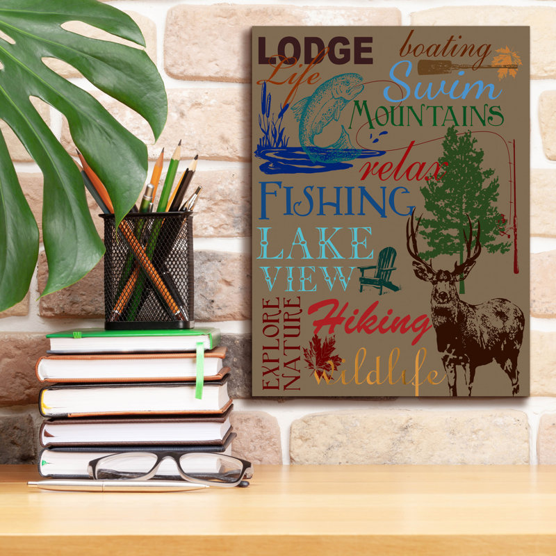 «Lodge Type Throw» par Fiona Stokes-Gilbert, art mural sur toile, H 16 po x l 12 po x P 0,75 po