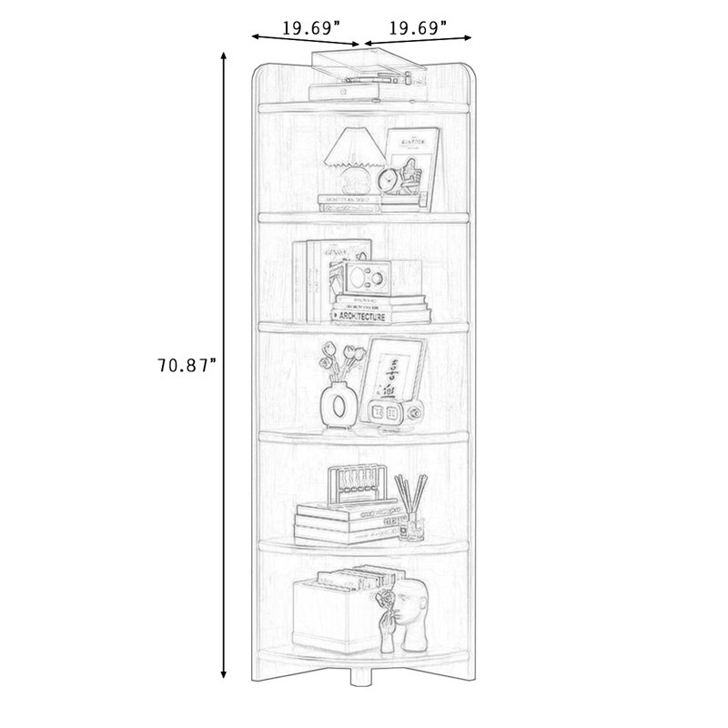 Armoire de coin Retro, 19.69, Walnut