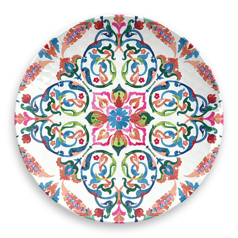 Assiette à salade en mélamine 8,5 po floral Osya