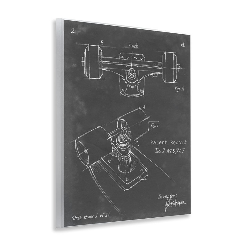 «Skateboard Truck Blueprint Art» par Ethan Harper