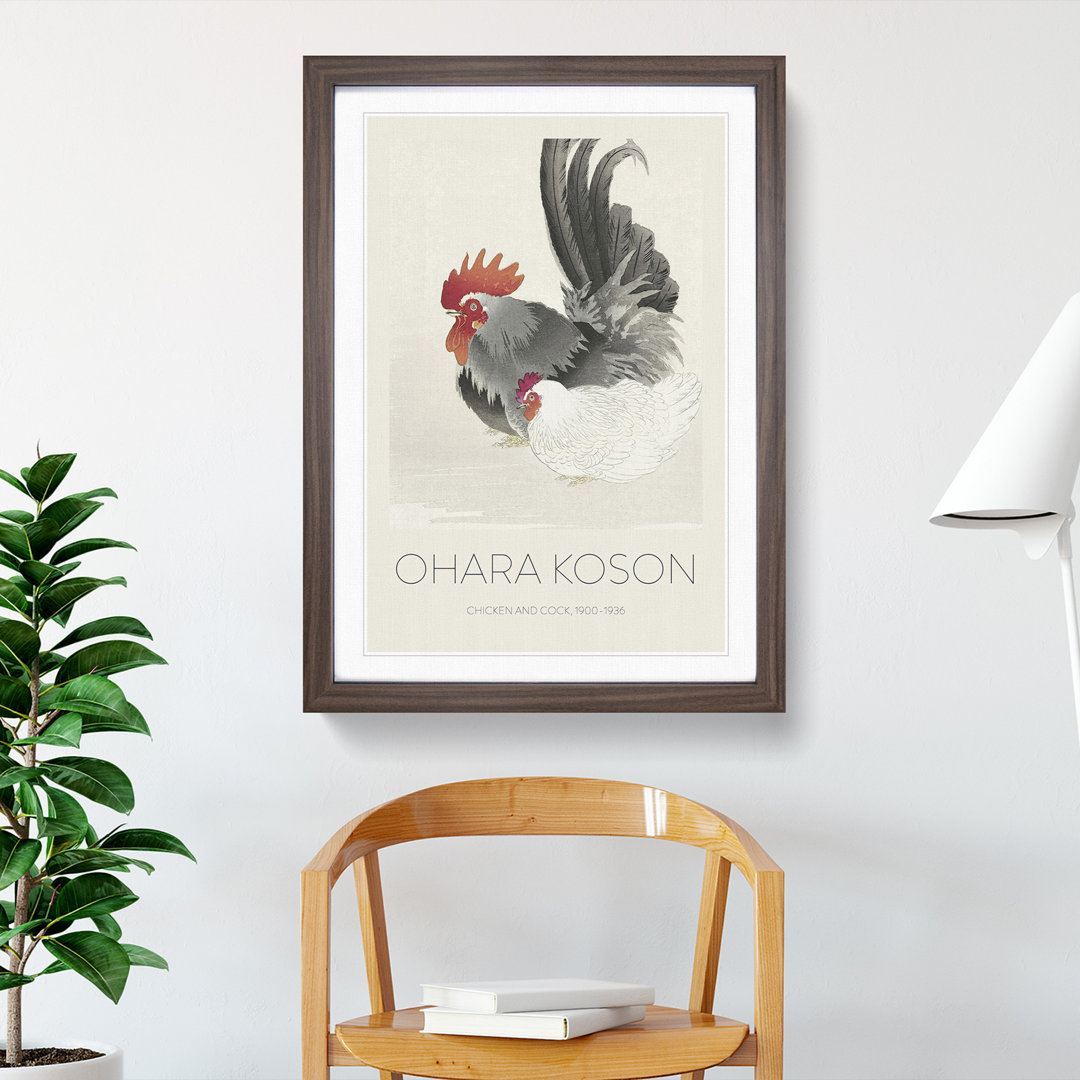 Rooster & Hen by Ohara Koson - Picture Frame Graphic Art