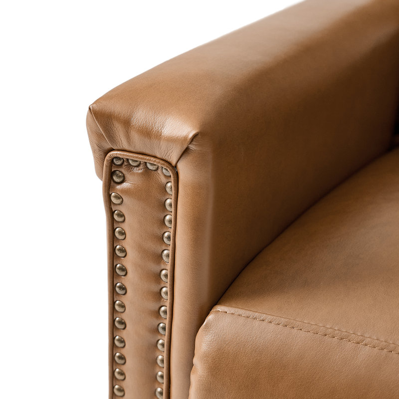 Medlin 31''W Transitional Faux Leather Dual Motor Swivel Rocker Recliner with USB Ports (Set of 2), Brown