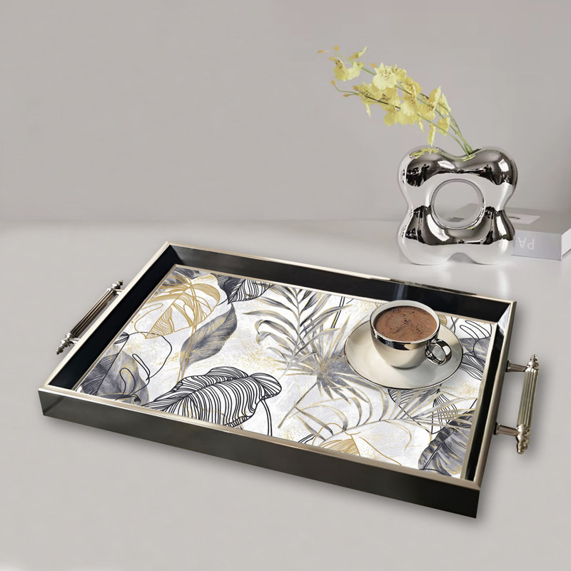 Elegant Glass Tray, 19.7 x 11.4 x 1.4 inches | 100% Durable Glass Construction | Easy to Clean with Damp Cloth | Ideal for Serving, Decorative Display, and Organizing | Stylish Addition to Home Décor