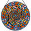 Panneau de vitrail en forme de spirale papillon 7,8 po H-883767868