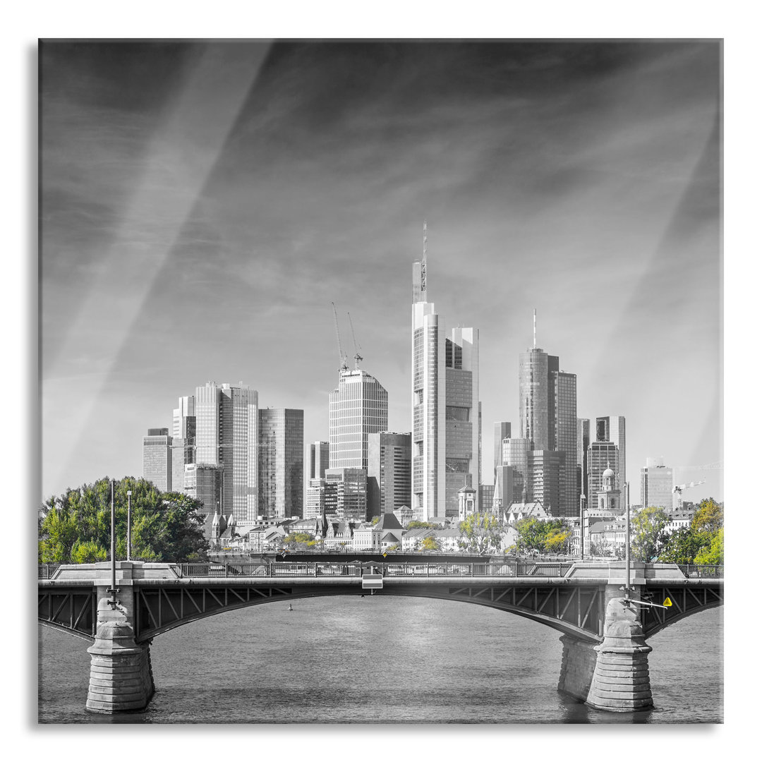 Glasbild Skyline von Frankfurt am Main