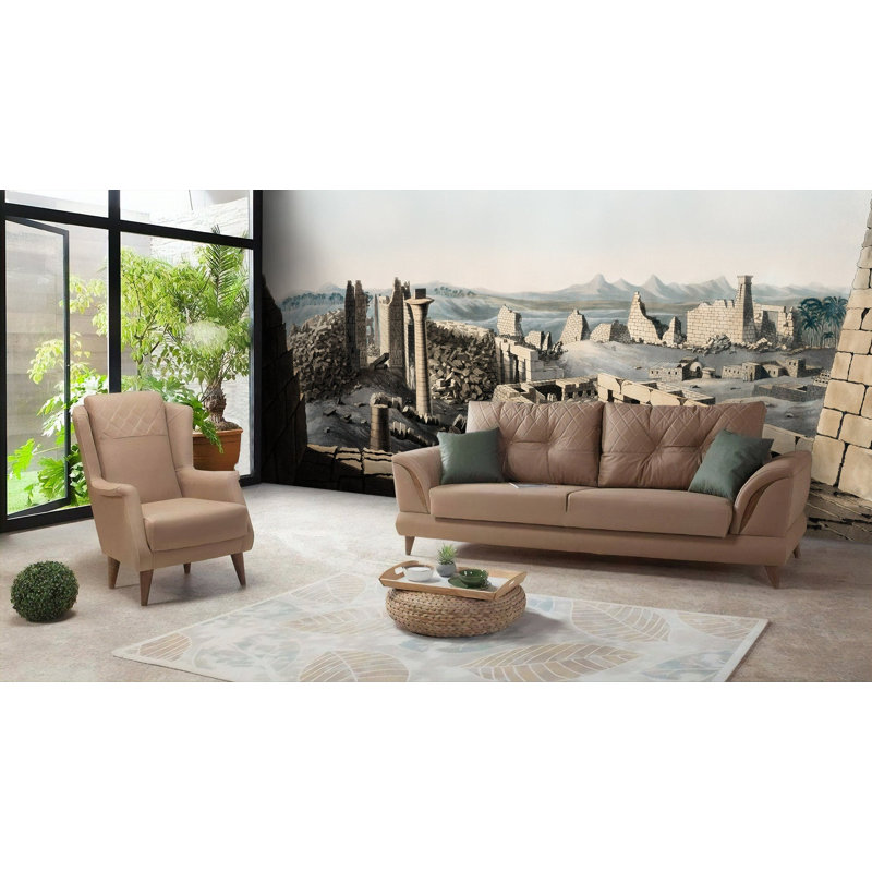 Antique Antique Castle View, L 98,04 po x l 150 po