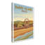Barry Island, Wales - Romantic Coastal Travel Poster Of Ferris Wheel And Shoreline. Giclee Print On Wrapped Canvas. Wall Art, Home Decor - Coastal & Maritime, Wales - Wrapped Canvas Print-1436443897