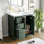 Meuble-lavabo chic avec lavabo en céramique durable et espace de rangement abondant-1161905217