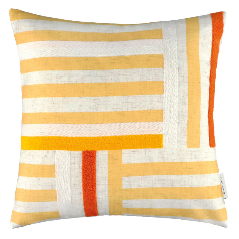 Yellow Square Throw Cushion Cover