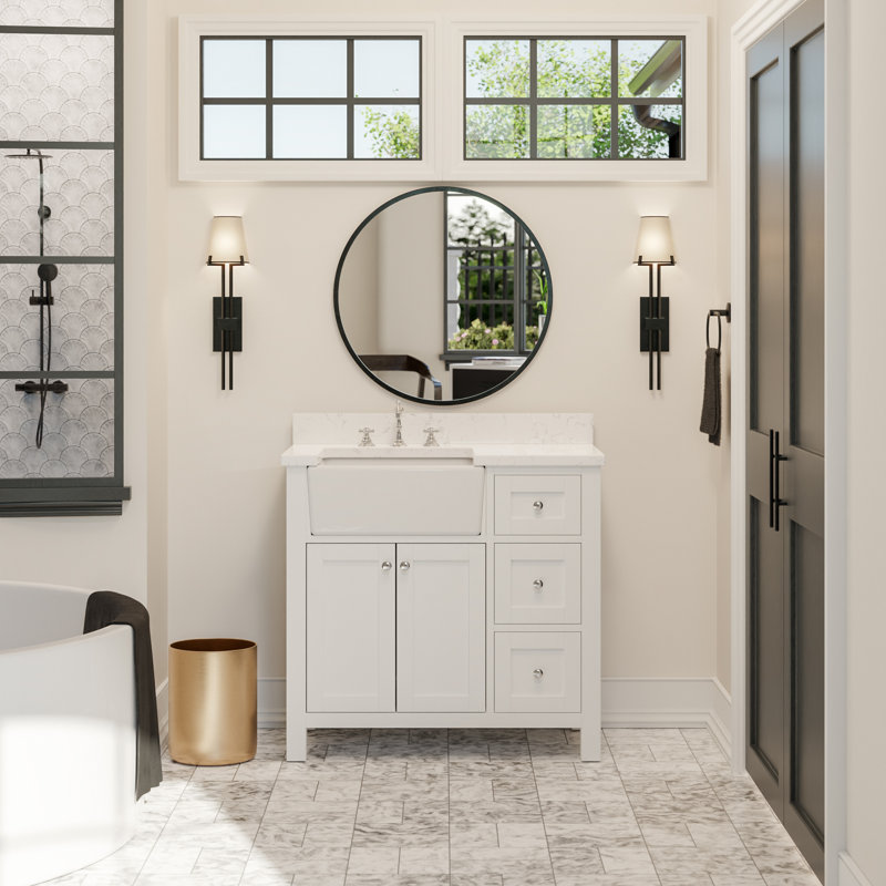 Yorkshire 36" Single Bathroom Vanity Set, White