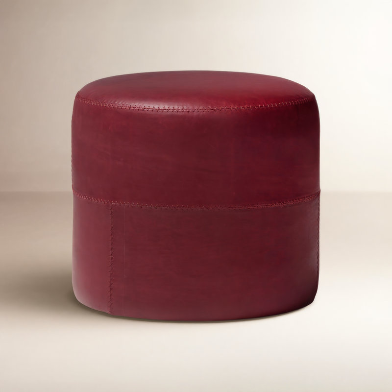 Camino Cylinder Ottoman, Dulane Burgundy