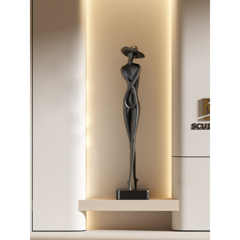 Sculpture artistique en résine, Noir