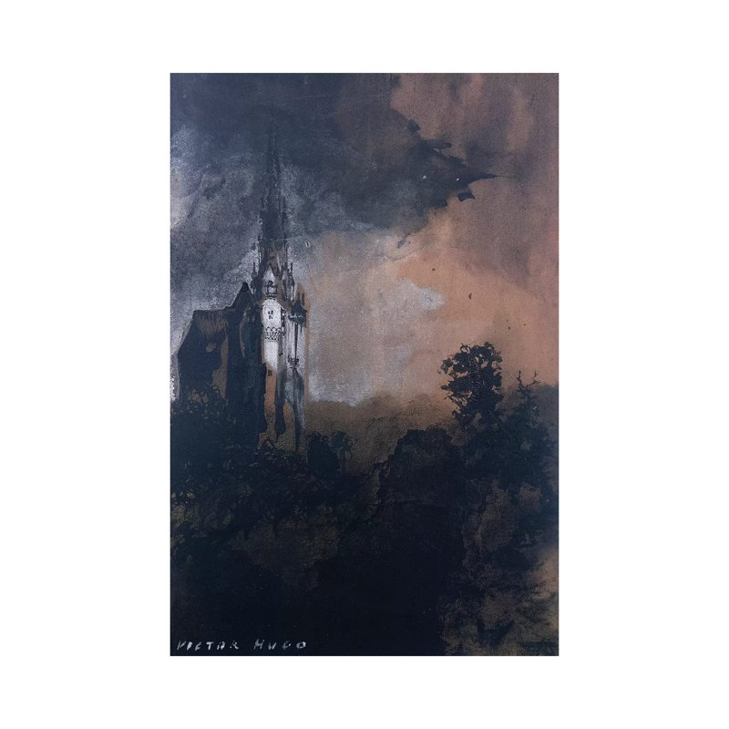 The Castle In The Moonlight by Victor Hugo - Wrapped Canvas Painting, 20.32 cm H x 30.48 cm W