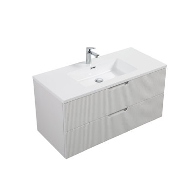 Youki 39'' Single Bathroom Vanity with Poly Marble Top
