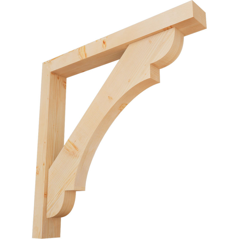 Olympic Block Offset Brace Bracket, 44 x 44, 5 1/2"W Douglas Fir (Smooth)