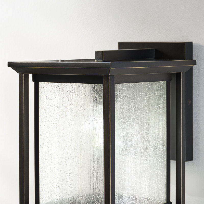 Audley Small Lantern from Generation Lighting , Antique Bronze, Seeded