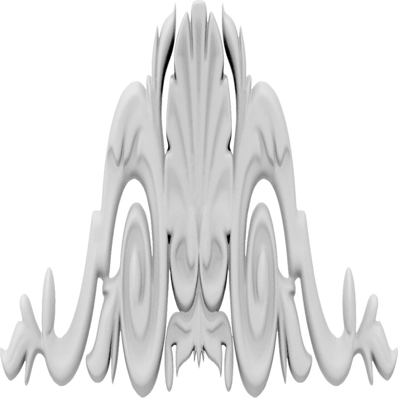 Lyman Rosette Applique, 3.5" H x 3.5" W x .5" D