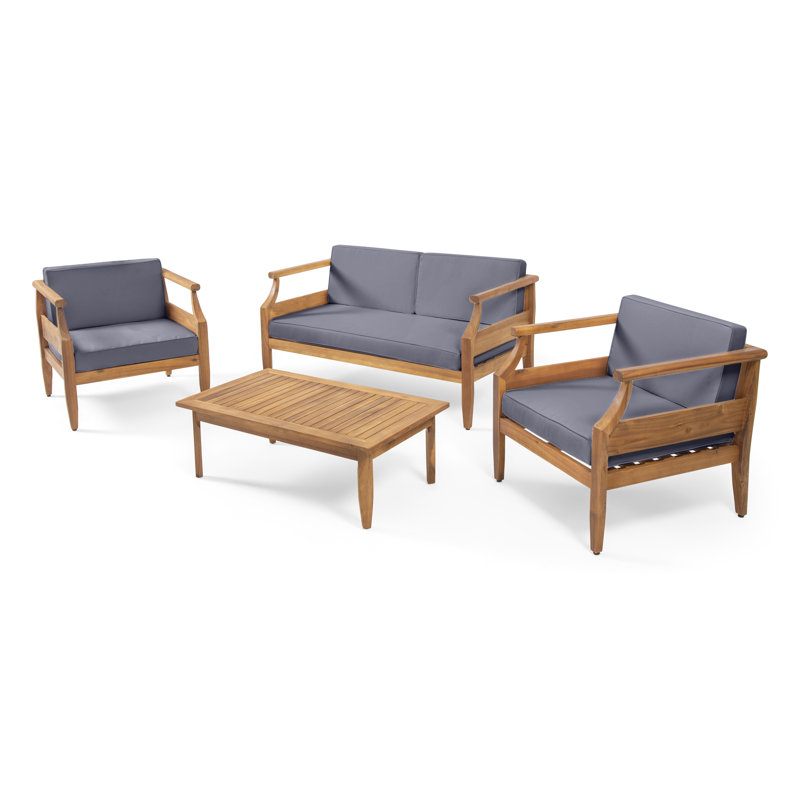 Mcclurg Acacia 4 - Person Patio Conversation Sets with Cushions