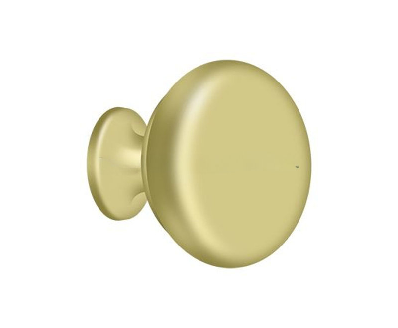 Mushroom Knob, Polished Brass