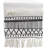 Ivory Boho Tribal Textured Table Runner With Tassels-1559452391