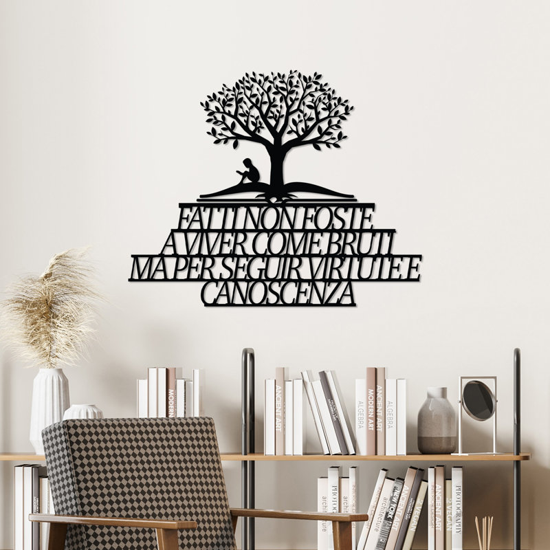 Élégant accessoire mural décoratif en métal, noir, 21,7 po x 18,5 po | Fabrication 100% métal, épaisseur: 0,06 po | Parfait pour la décoration intérieure, l'esthétique moderne, le design durable et durable