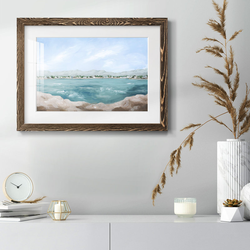 Turquoise Isle III, Noyer, H 14 po x l 20 po x P 1,5 po