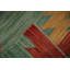 Tapis vert kilim en laine vert 8 x 10
