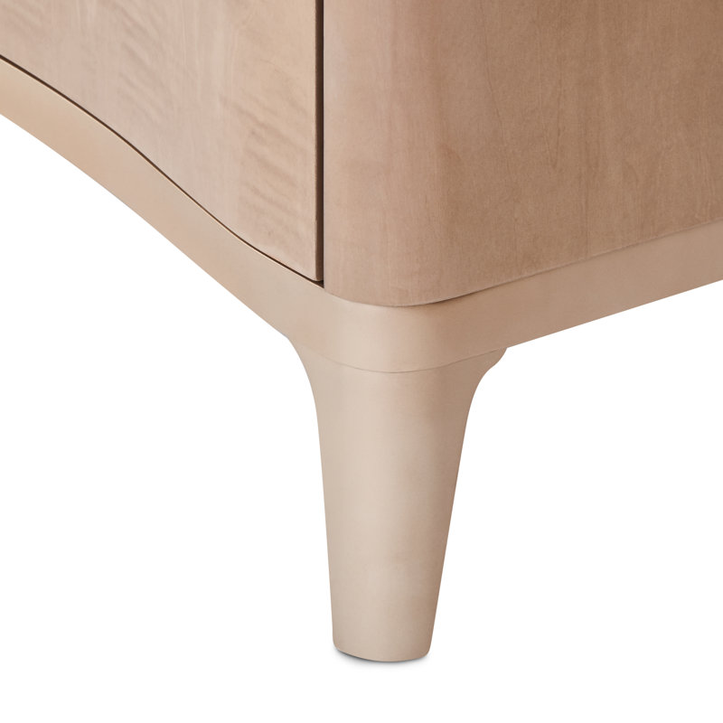 Malibu Crest Media Console, Blush/White