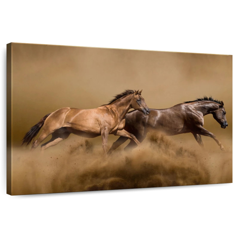 Brampt Sandstorm Wild Horses, 30" H x 45" W