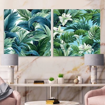 Ciacelli - Coastal Tropical Acrylic Wall Art Glass Set Of 2